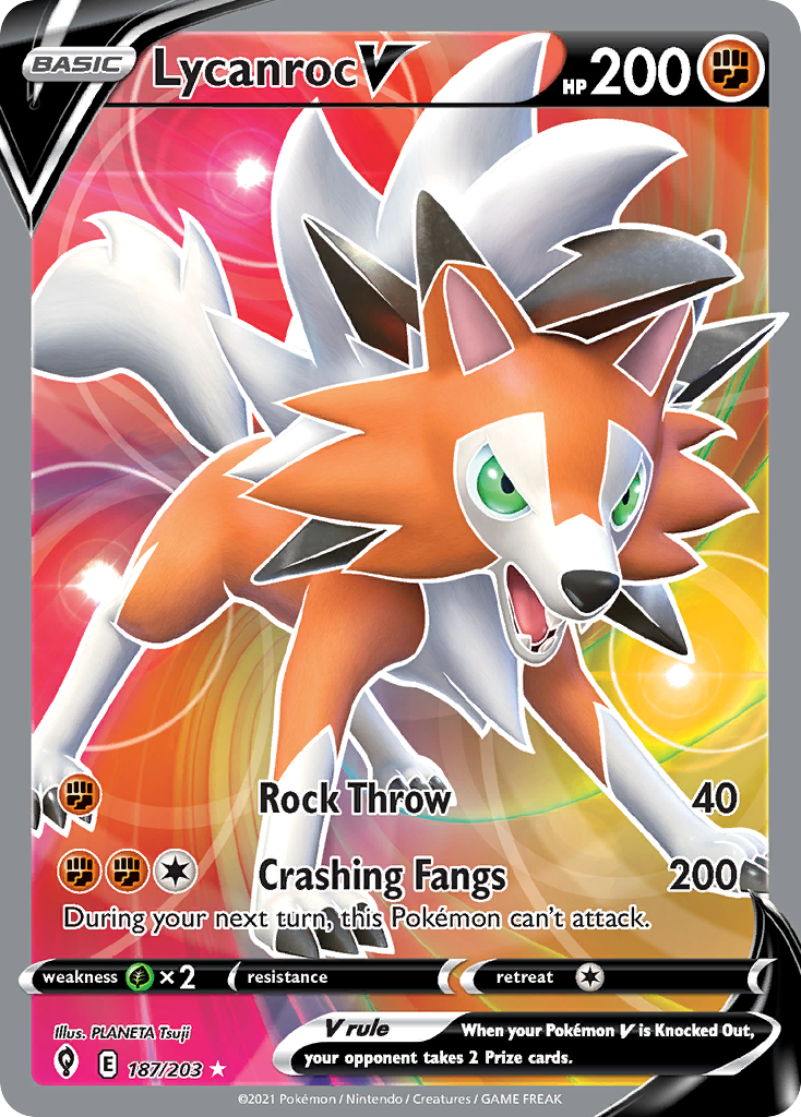 Lycanroc V Pokémon card