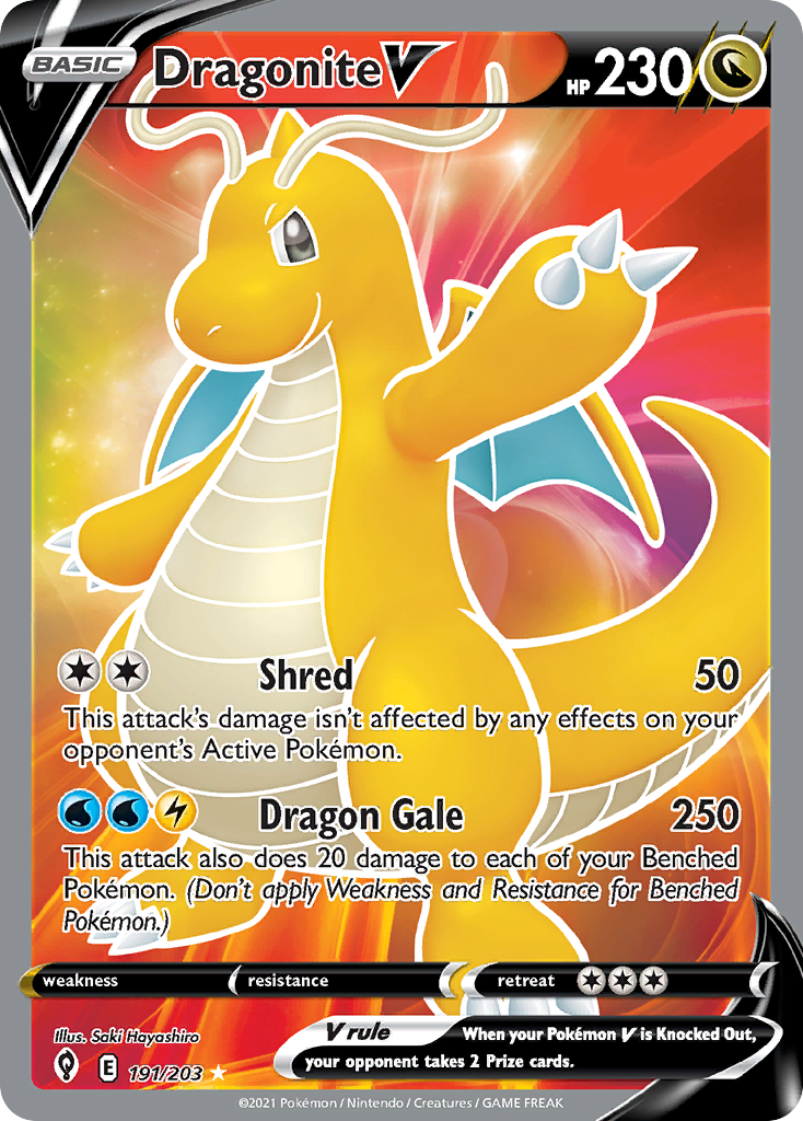 Dragonite V Pokémon card