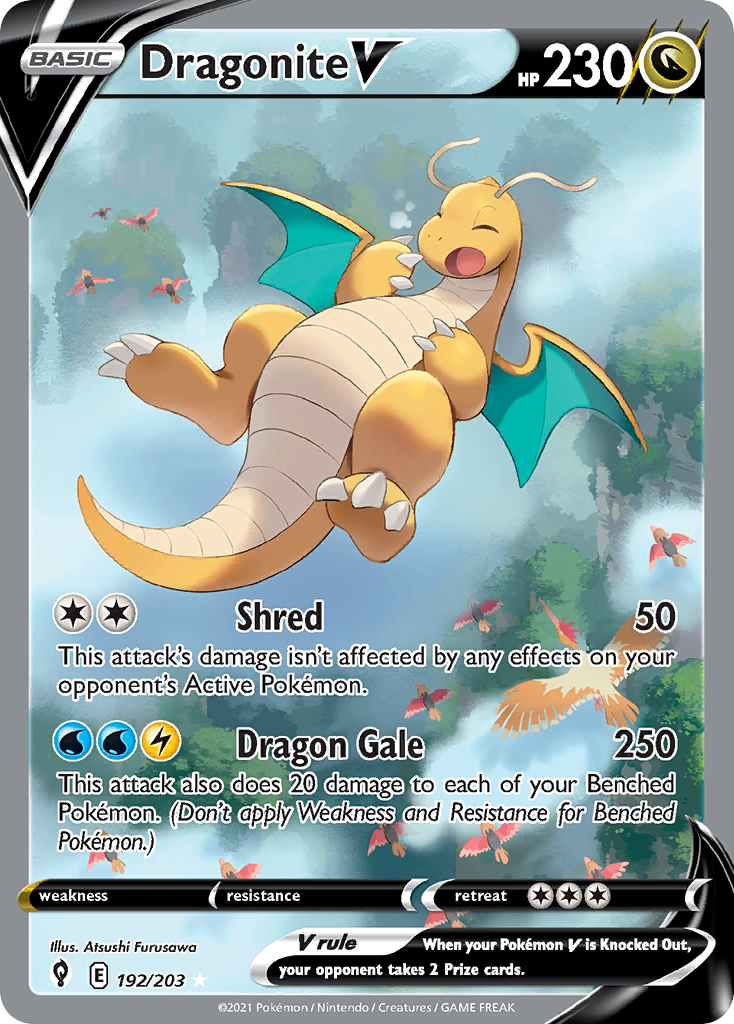 Dragonite V Pokémon card