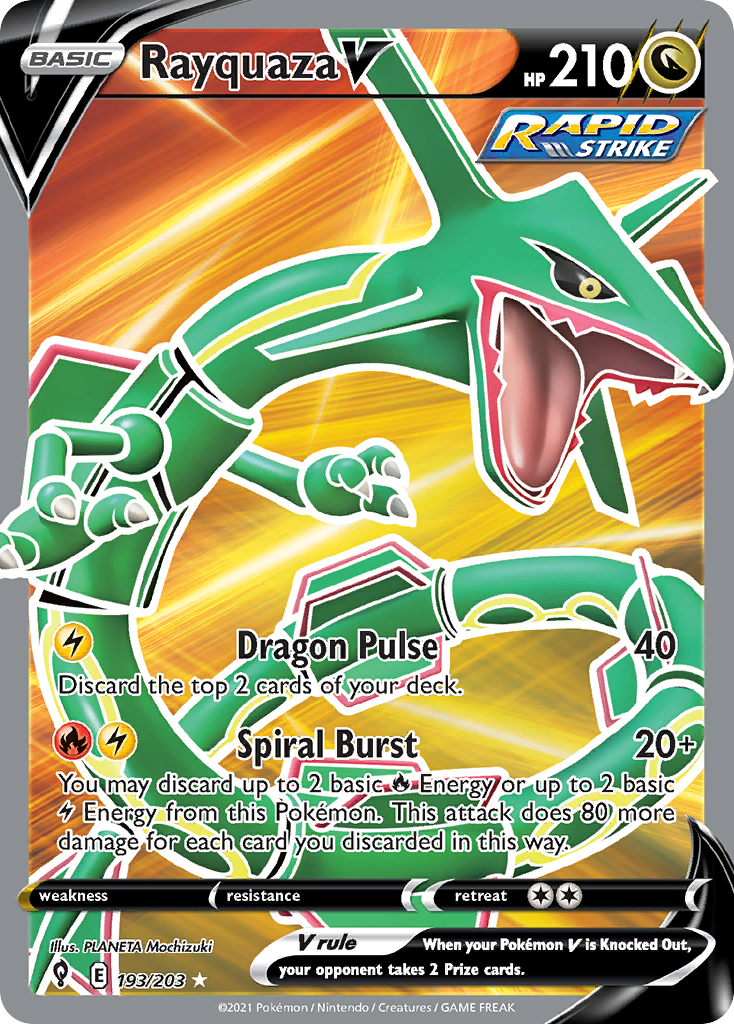 Rayquaza V Pokémon card