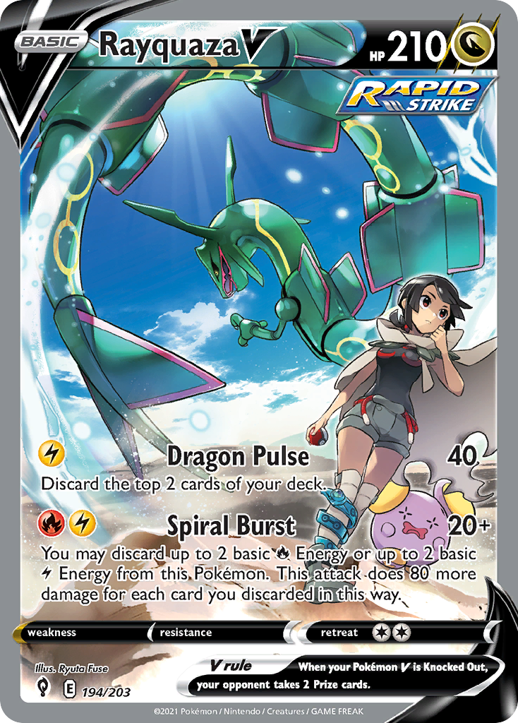 Rayquaza V Pokémon card
