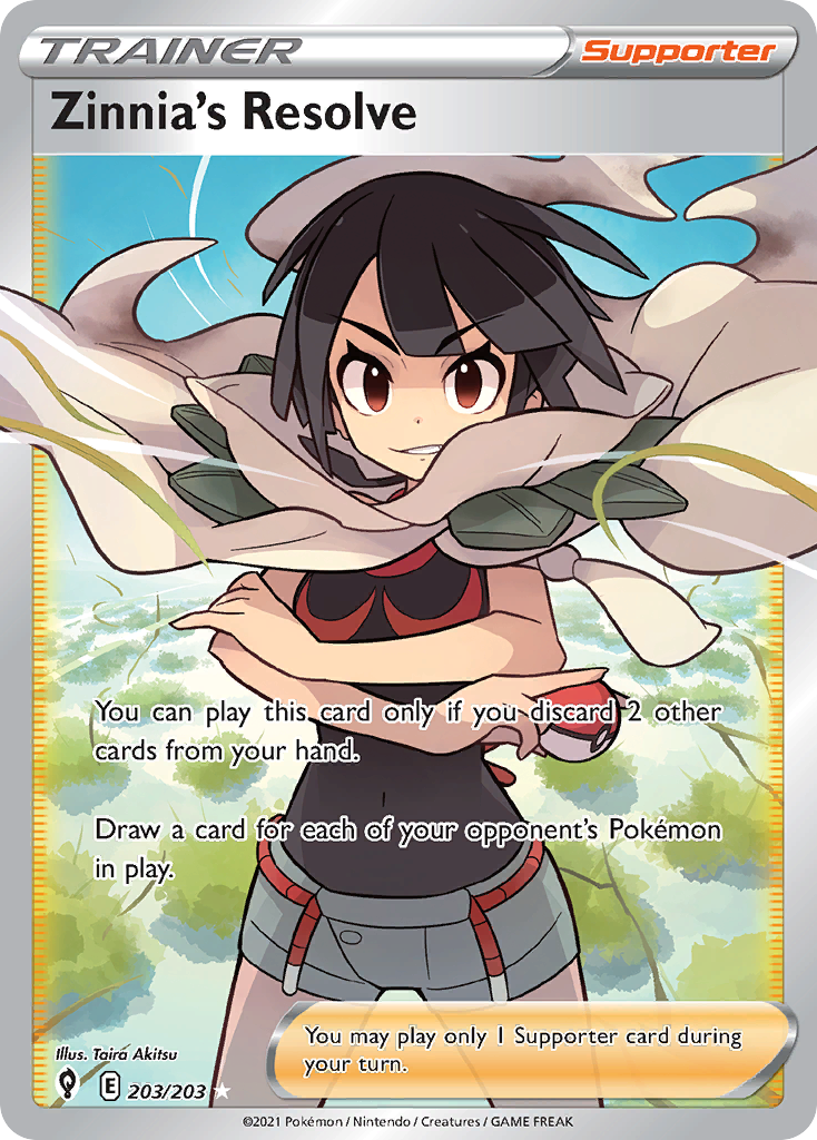 Zinnia's Resolve Pokémon card