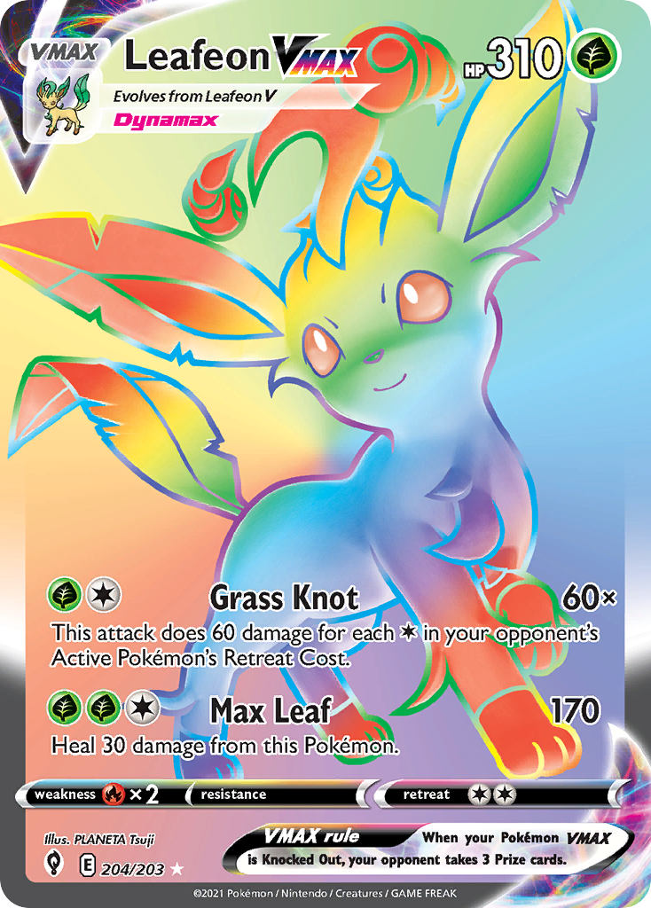 Leafeon VMAX Pokémon card