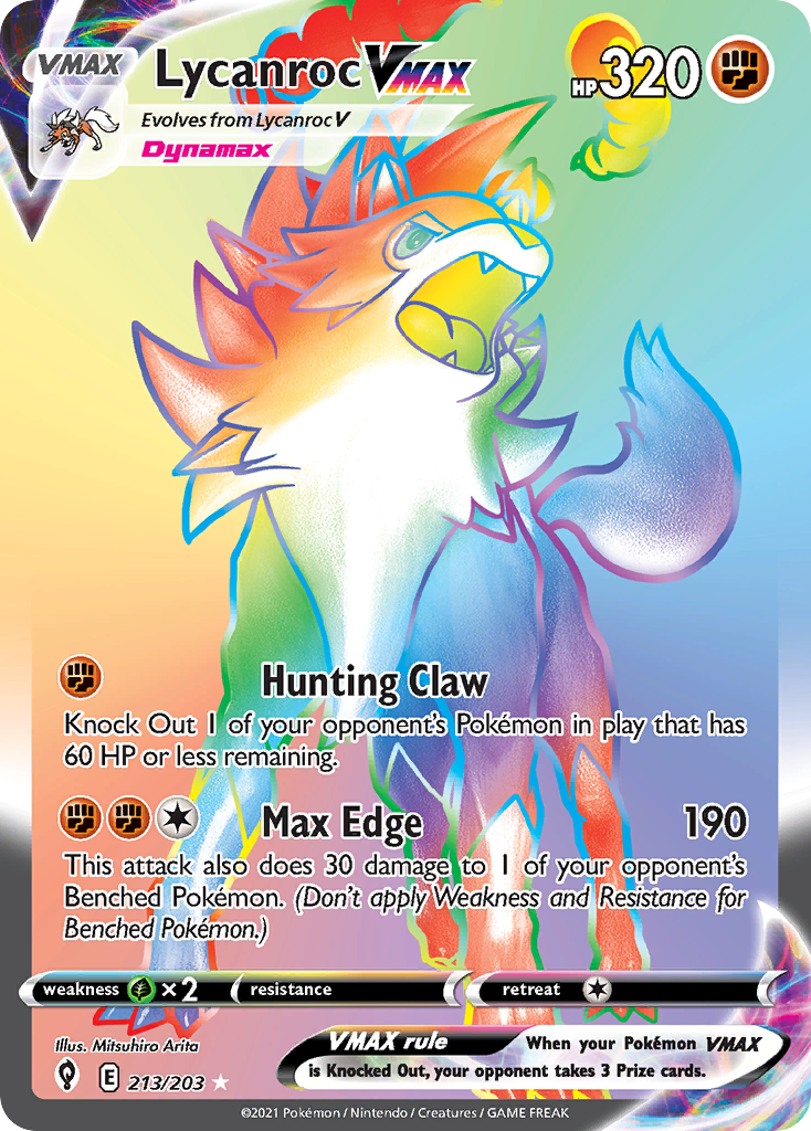 Lycanroc VMAX Pokémon card