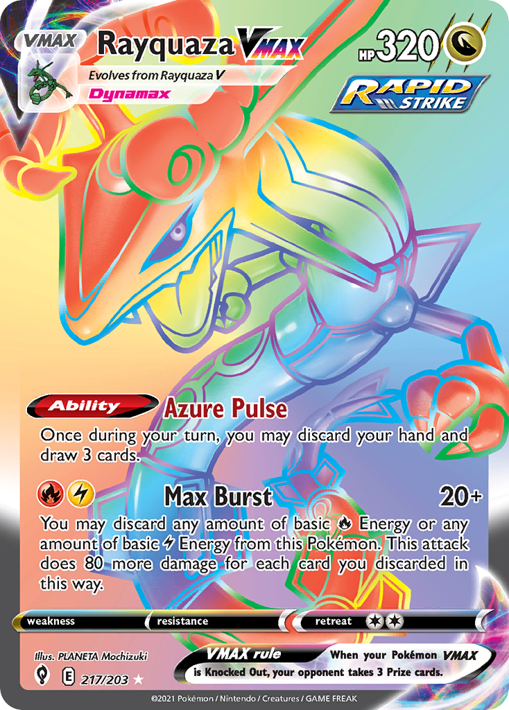 Rayquaza VMAX Pokémon card