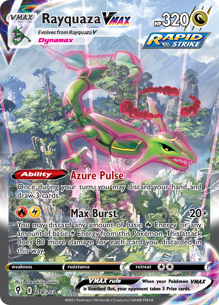 Rayquaza VMAX Pokémon card