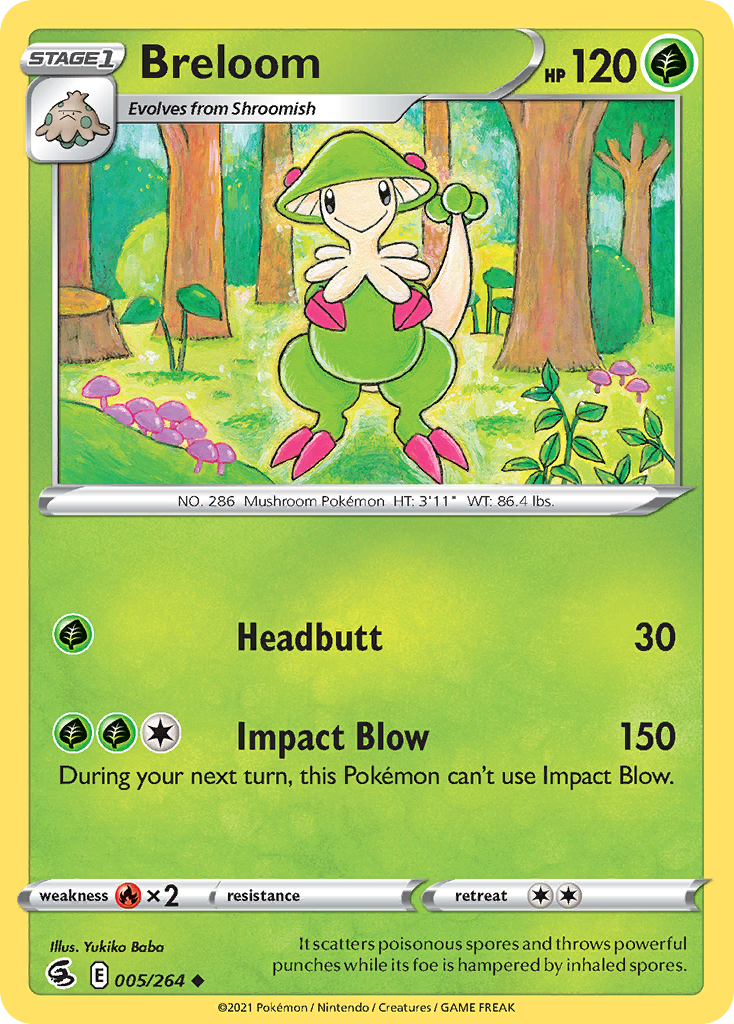 Breloom Pokémon card