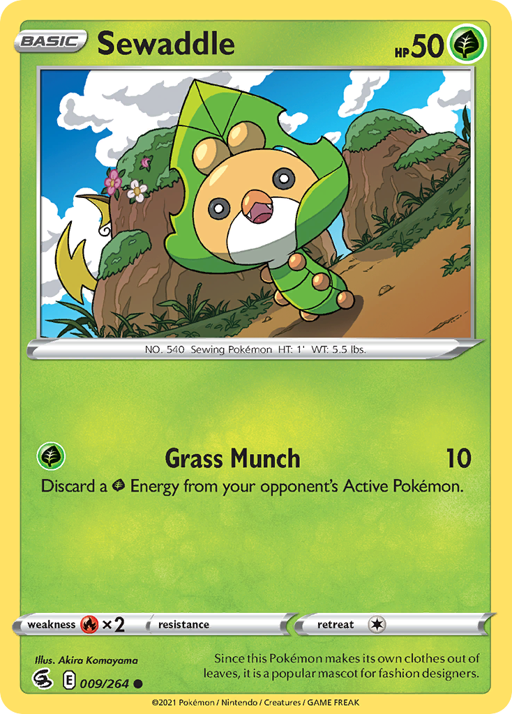 Sewaddle Pokémon card