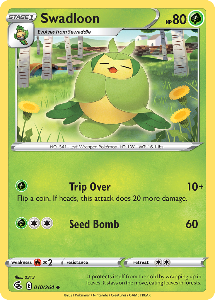 Swadloon Pokémon card