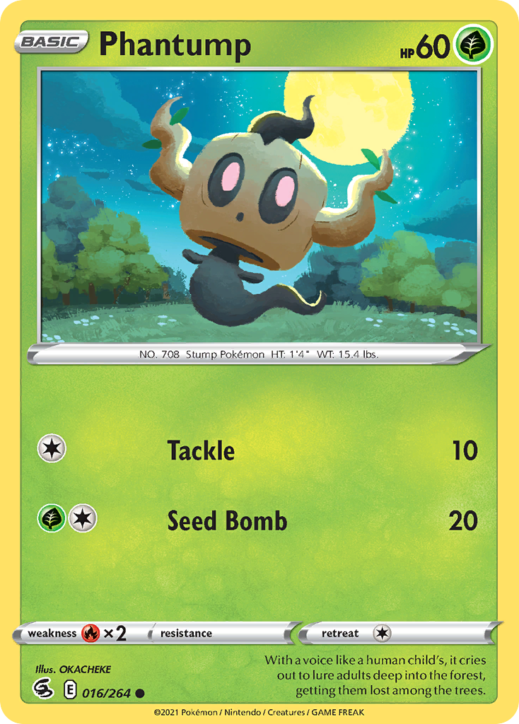 Phantump Pokémon card