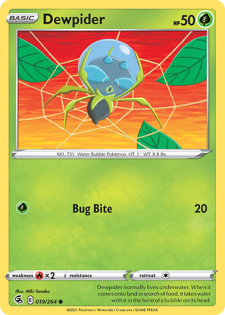 Dewpider Pokémon card