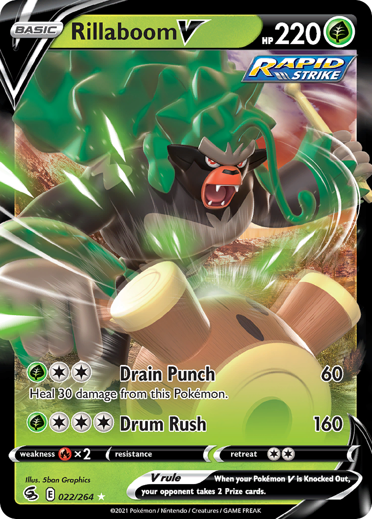 Rillaboom V Pokémon card
