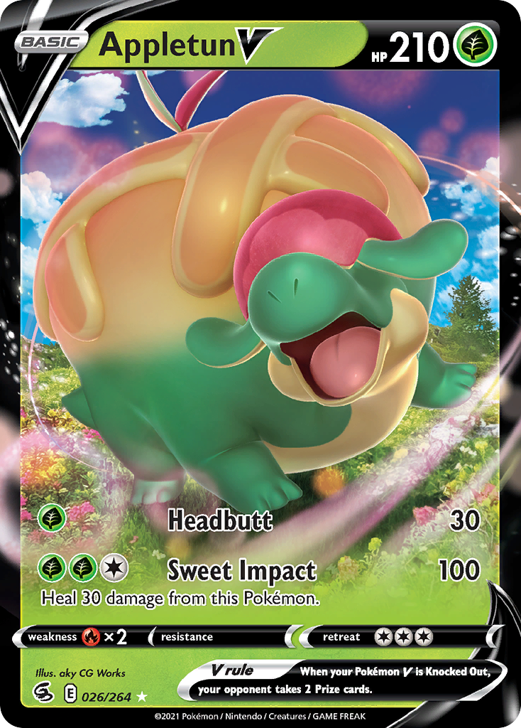 Appletun V Pokémon card