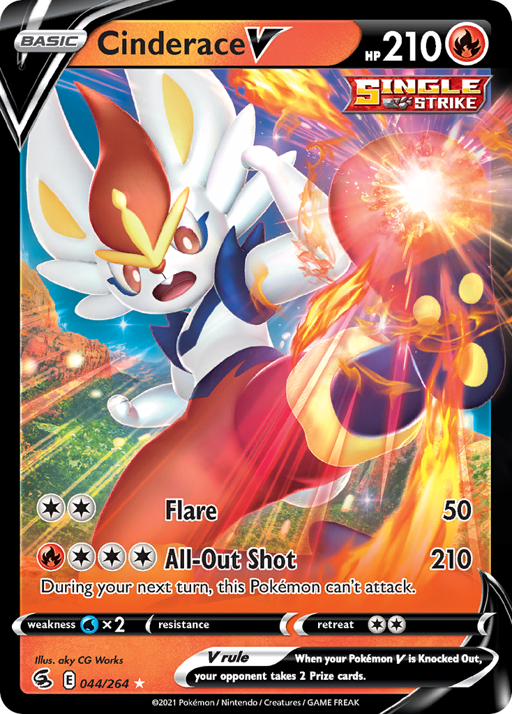 Cinderace V Pokémon card