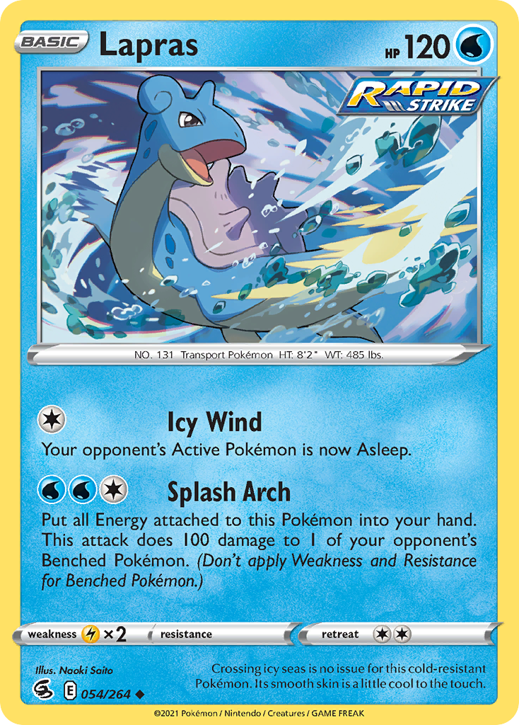 Lapras Pokémon card