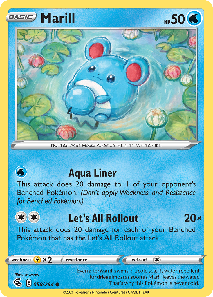 Marill Pokémon card
