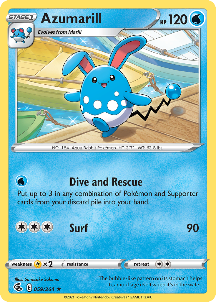 Azumarill Pokémon card