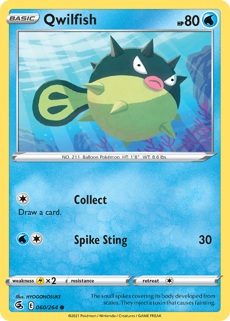 Qwilfish Pokémon card