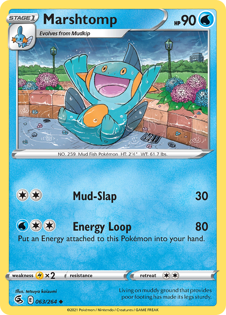 Marshtomp Pokémon card