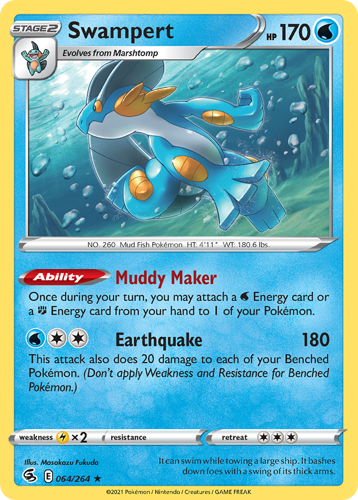 Swampert Pokémon card