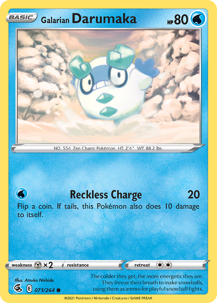 Galarian Darumaka Pokémon card