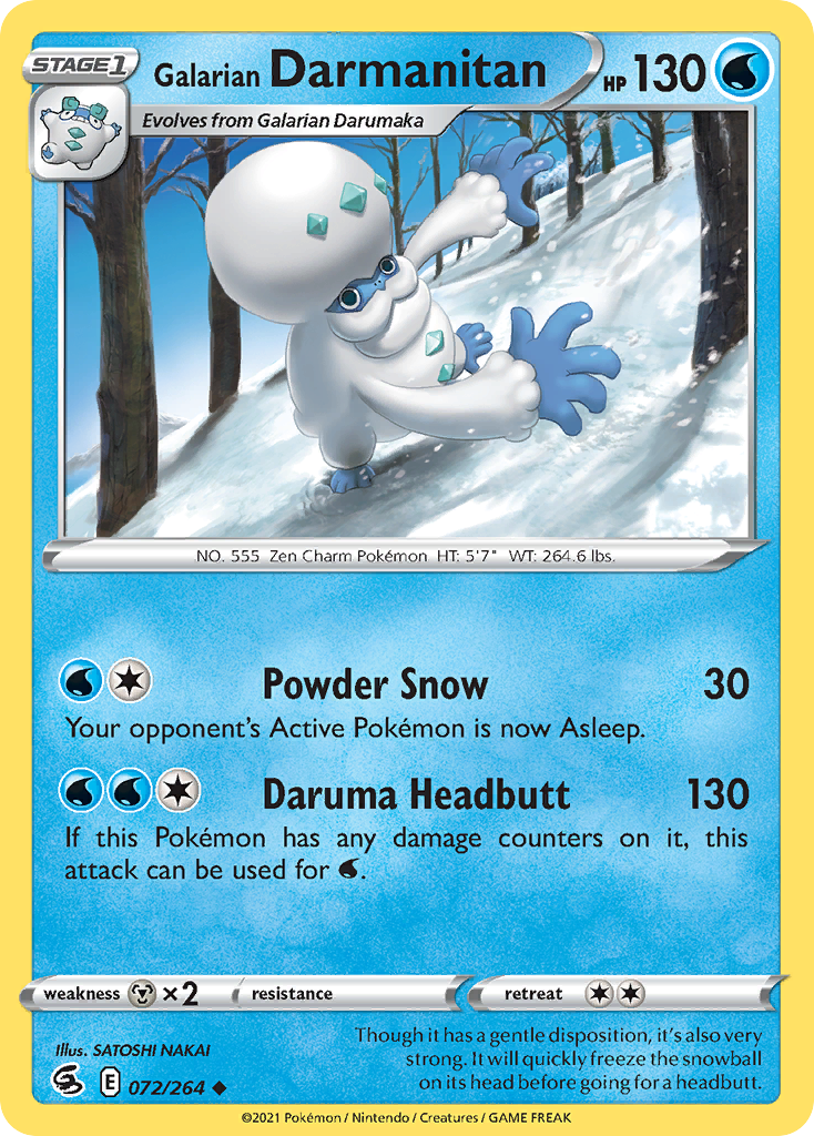 Galarian Darmanitan Pokémon card