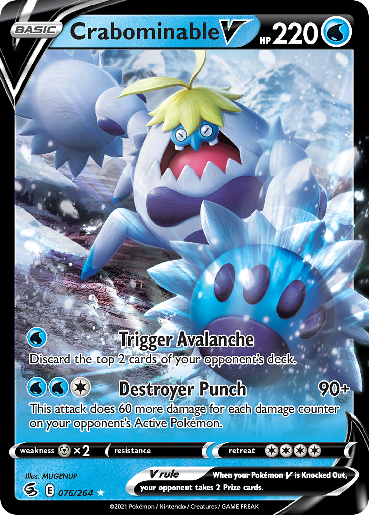 Crabominable V Pokémon card