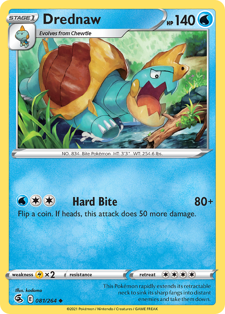 Drednaw Pokémon card