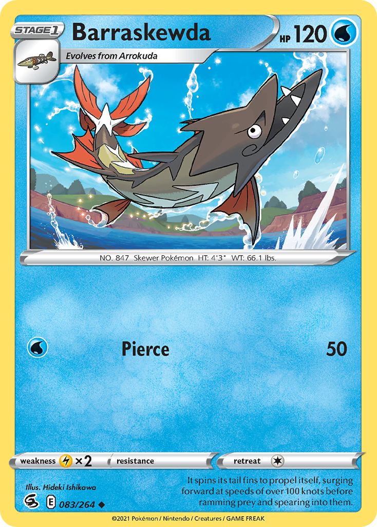 Barraskewda Pokémon card