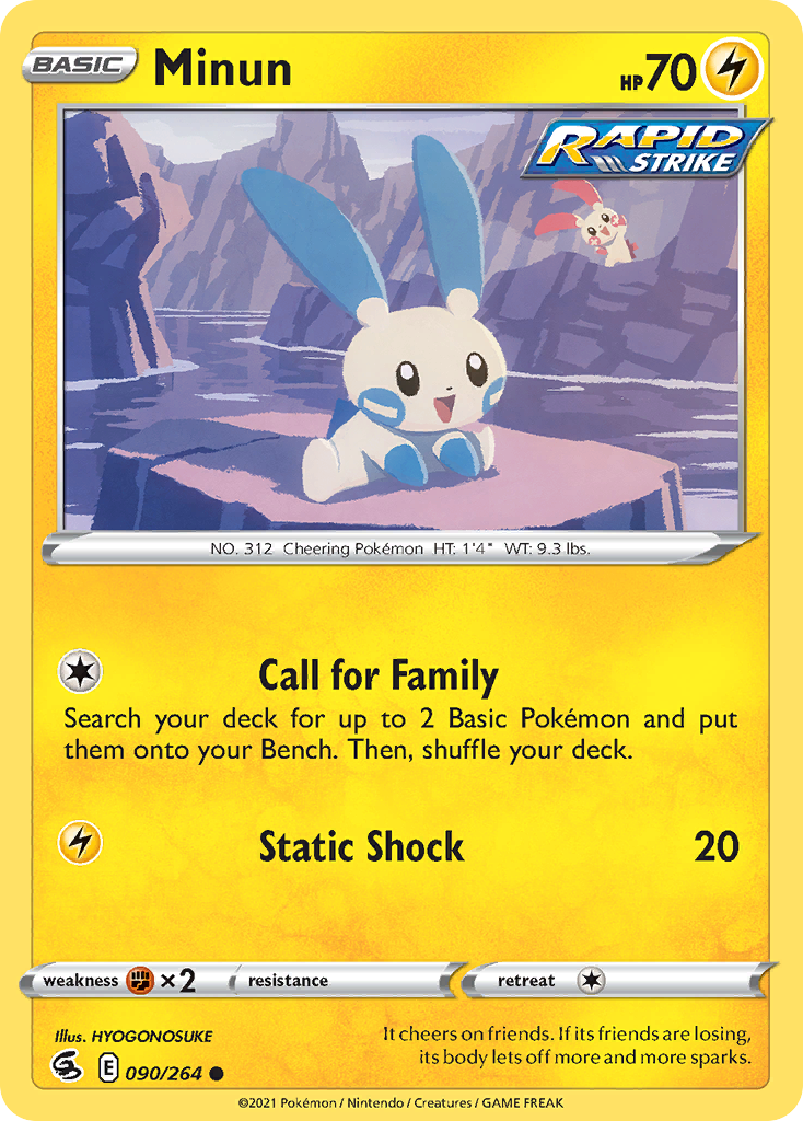 Minun Pokémon card