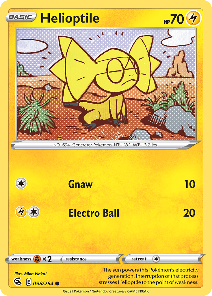 Helioptile Pokémon card