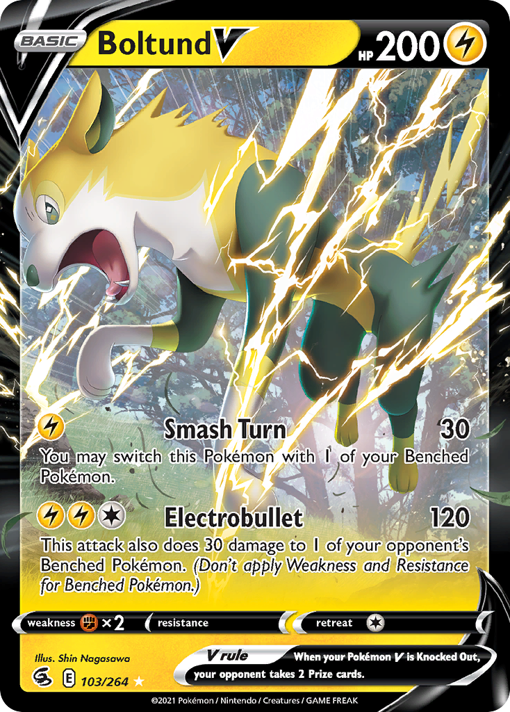 Boltund V Pokémon card
