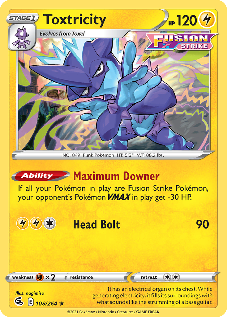 Toxtricity Pokémon card