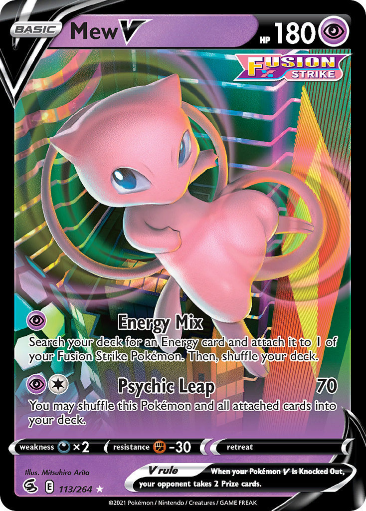 Mew V Pokémon card
