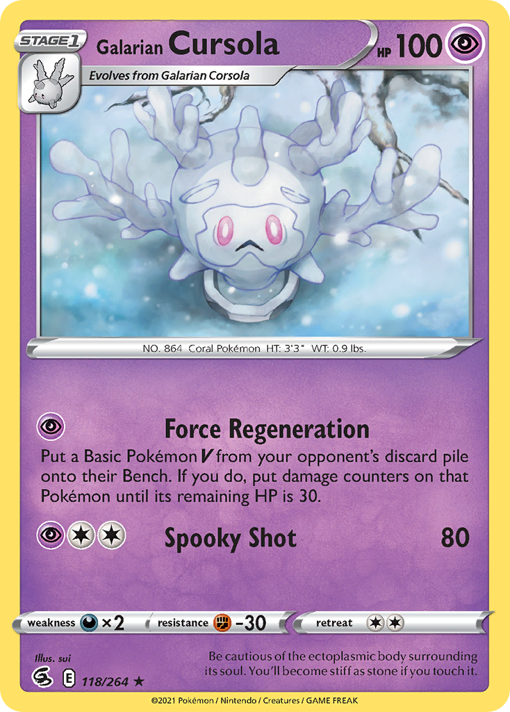 Galarian Cursola Pokémon card