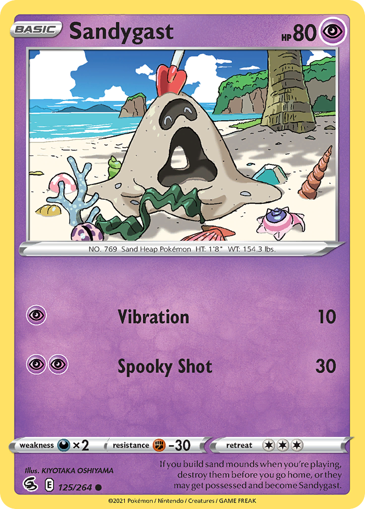 Sandygast Pokémon card