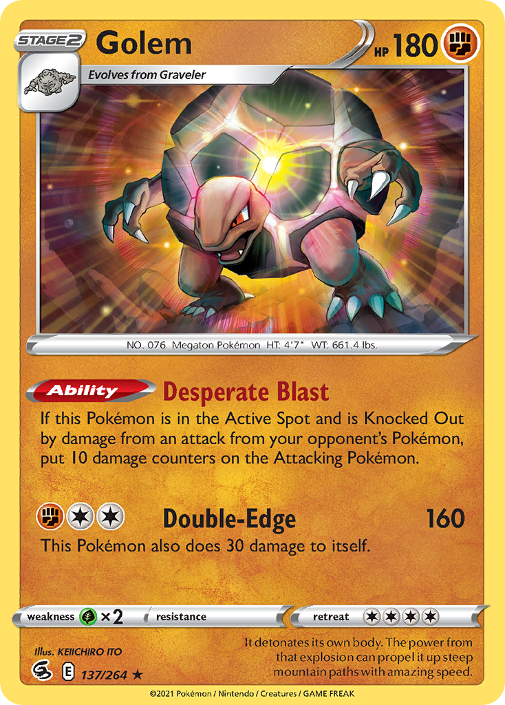 Golem Pokémon card