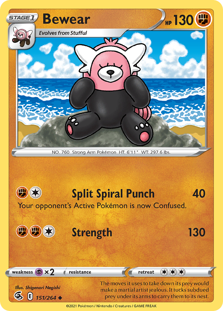 Bewear Pokémon card