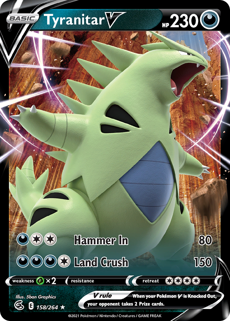 Tyranitar V Pokémon card
