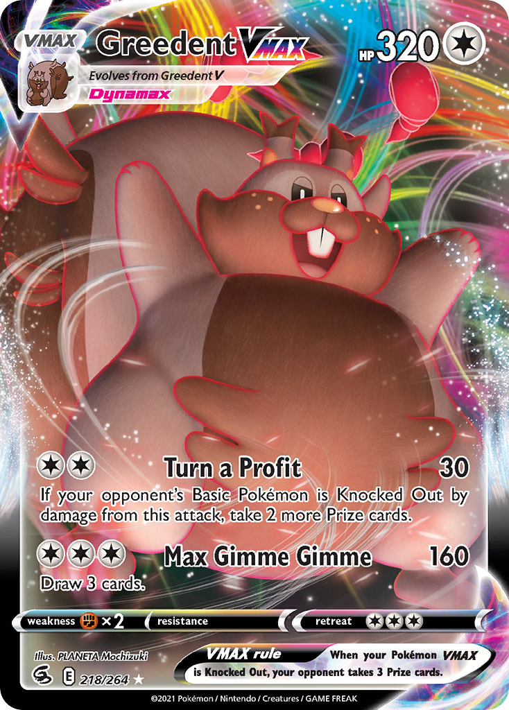 Greedent VMAX Pokémon card
