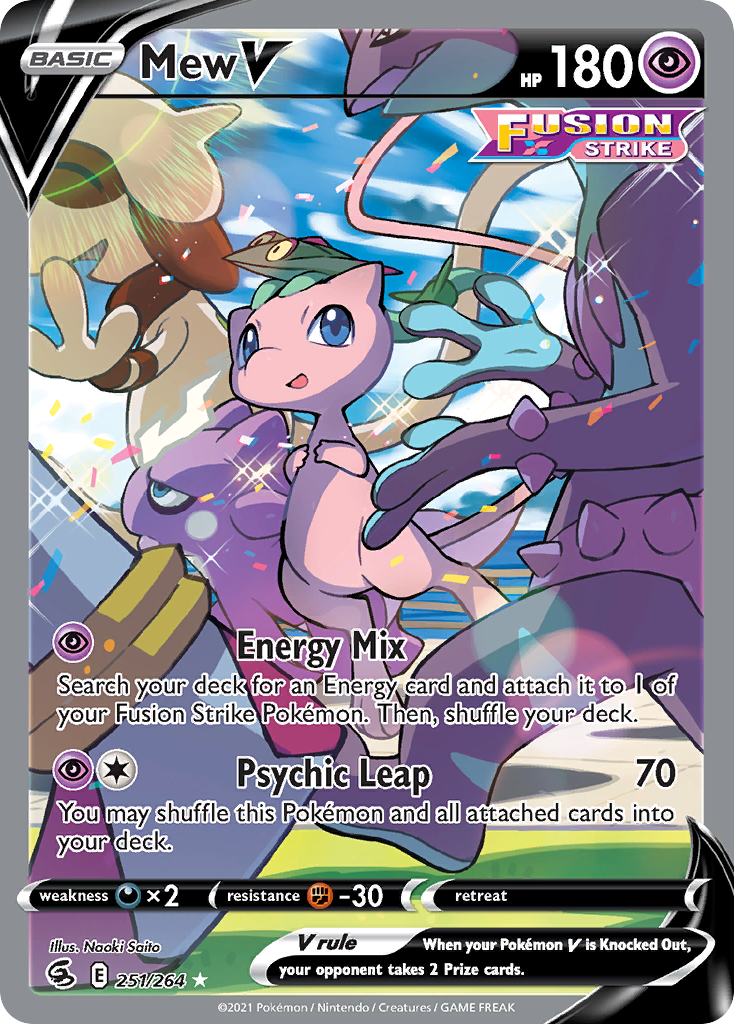Mew V Pokémon card