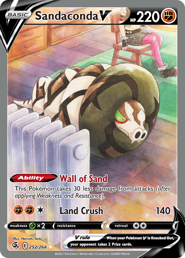 Sandaconda V Pokémon card