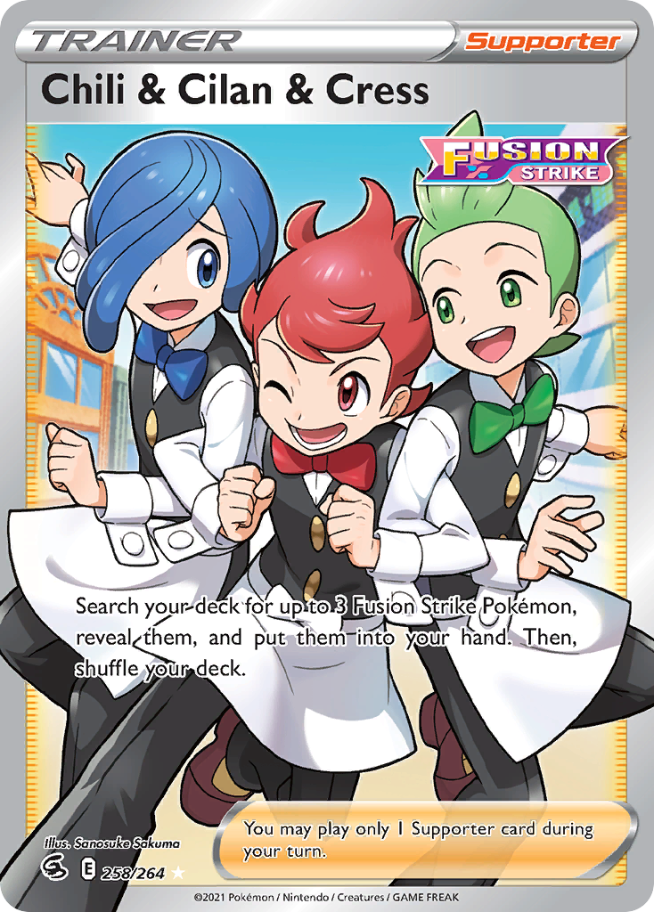 Chili & Cilan & Cress Pokémon card