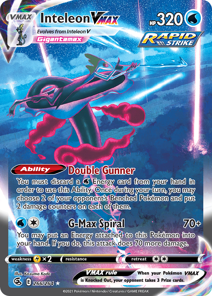 Inteleon VMAX Pokémon card