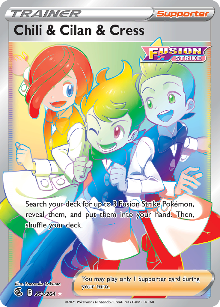 Chili & Cilan & Cress Pokémon card
