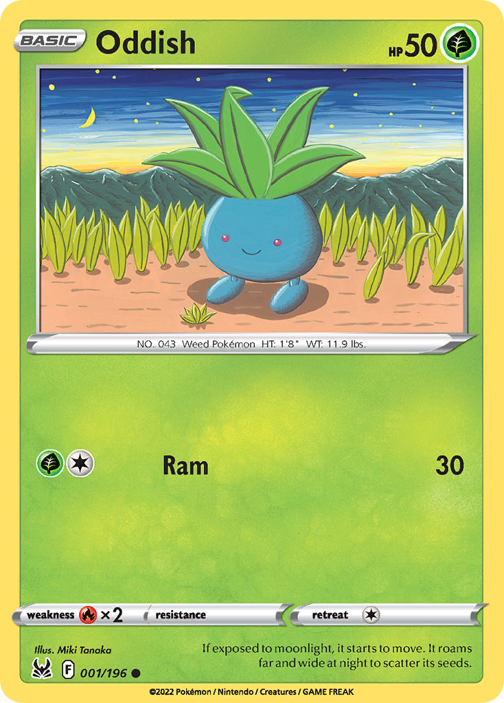 Oddish Pokémon card