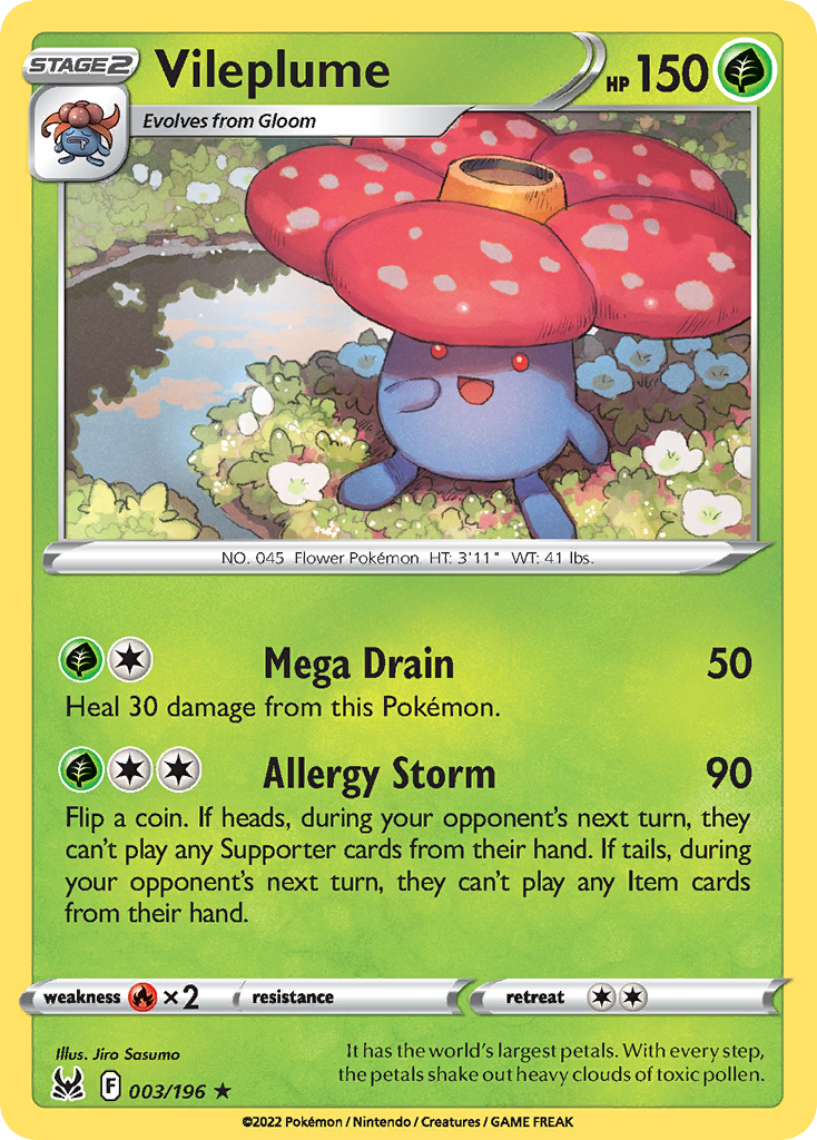 Vileplume Pokémon card