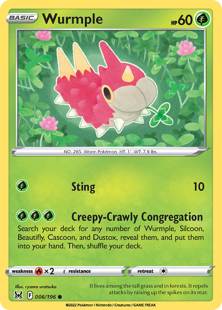 Wurmple Pokémon card