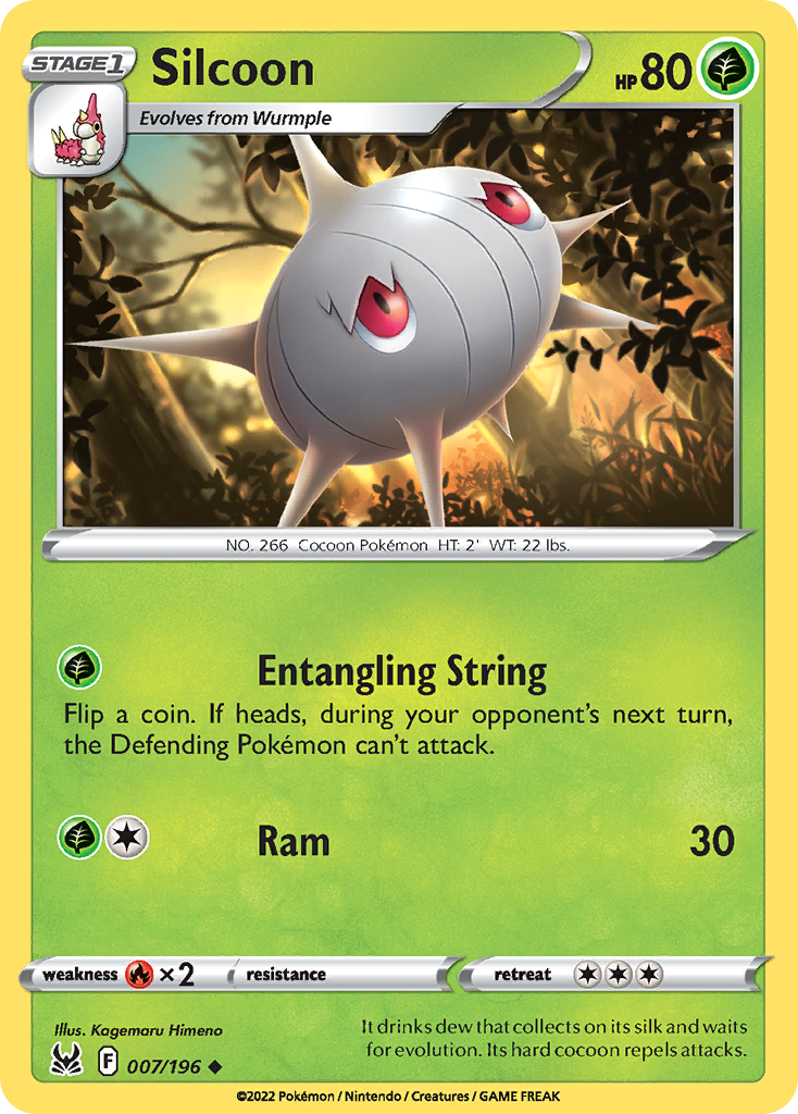 Silcoon Pokémon card
