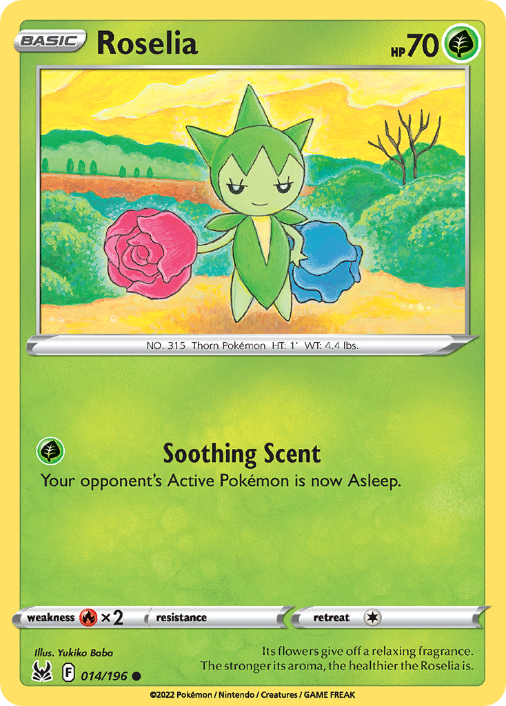 Roselia Pokémon card